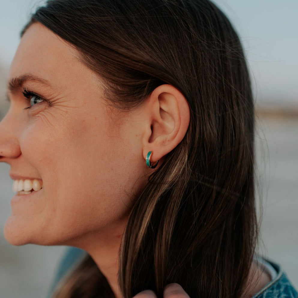 ONLINE EXCLUSIVE - AZ turquoise hoops
