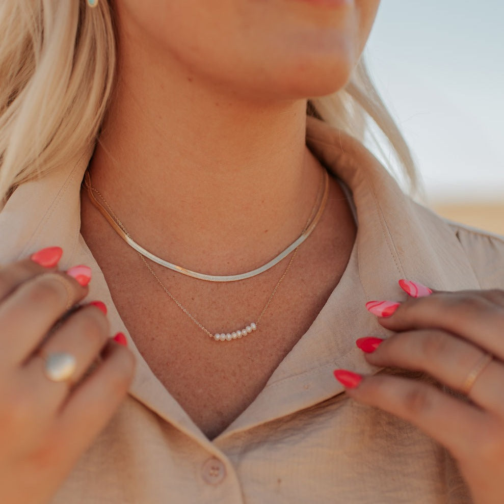 ONLINE EXCLUSIVE Jade Herringbone Necklace