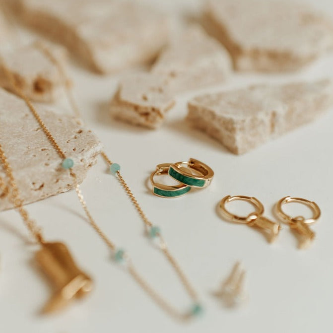 ONLINE EXCLUSIVE - AZ turquoise hoops