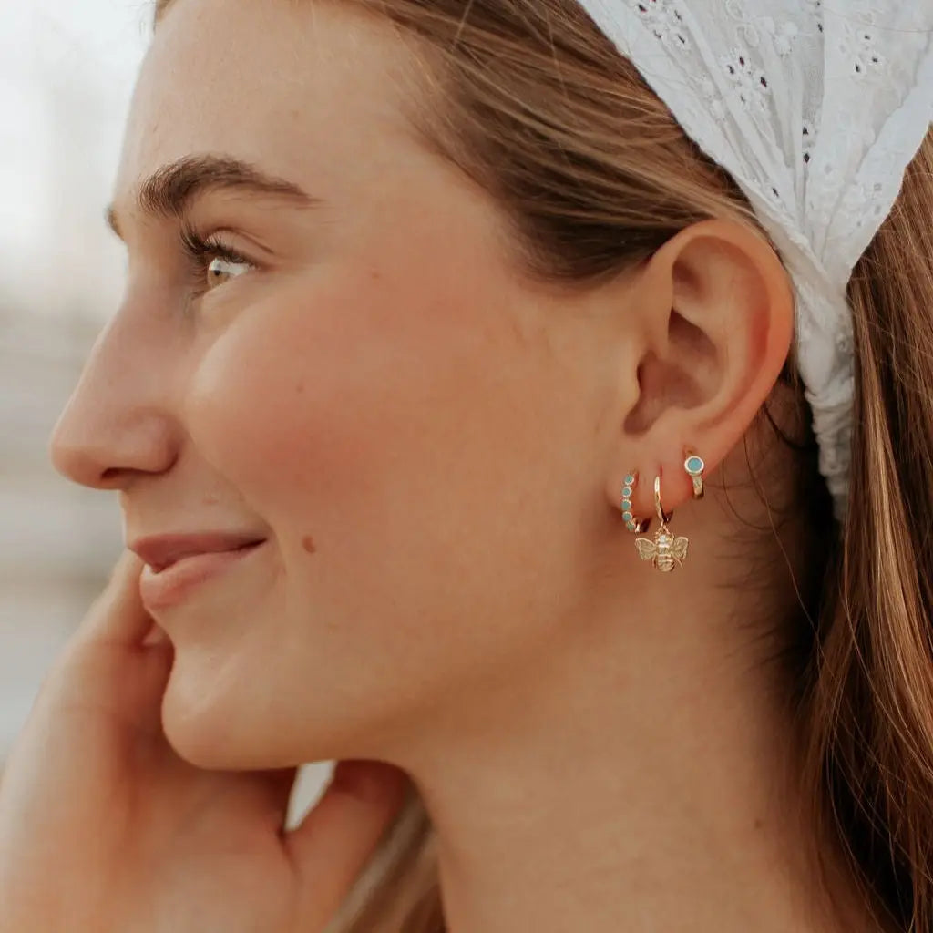 ONLINE EXCLUSIVES Gaby Turquoise Hoops