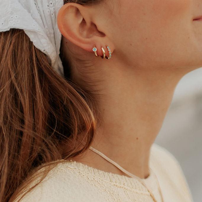 ONLINE EXCLUSIVES Gaby Turquoise Hoops