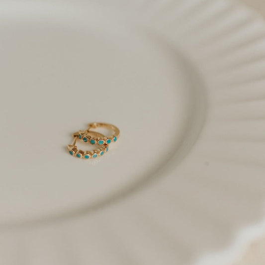 ONLINE EXCLUSIVES Gaby Turquoise Hoops