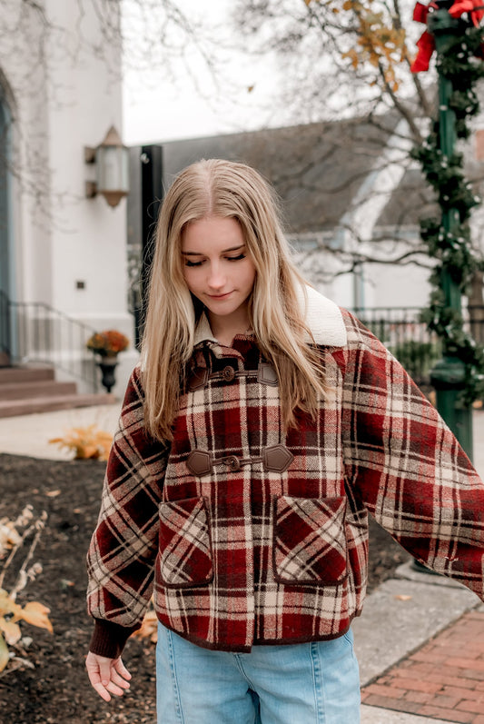 Asher detachable collar duffle coat style jacket