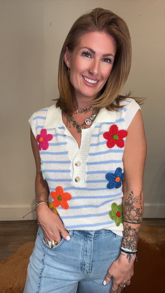 Faded Gardens sleeveles top