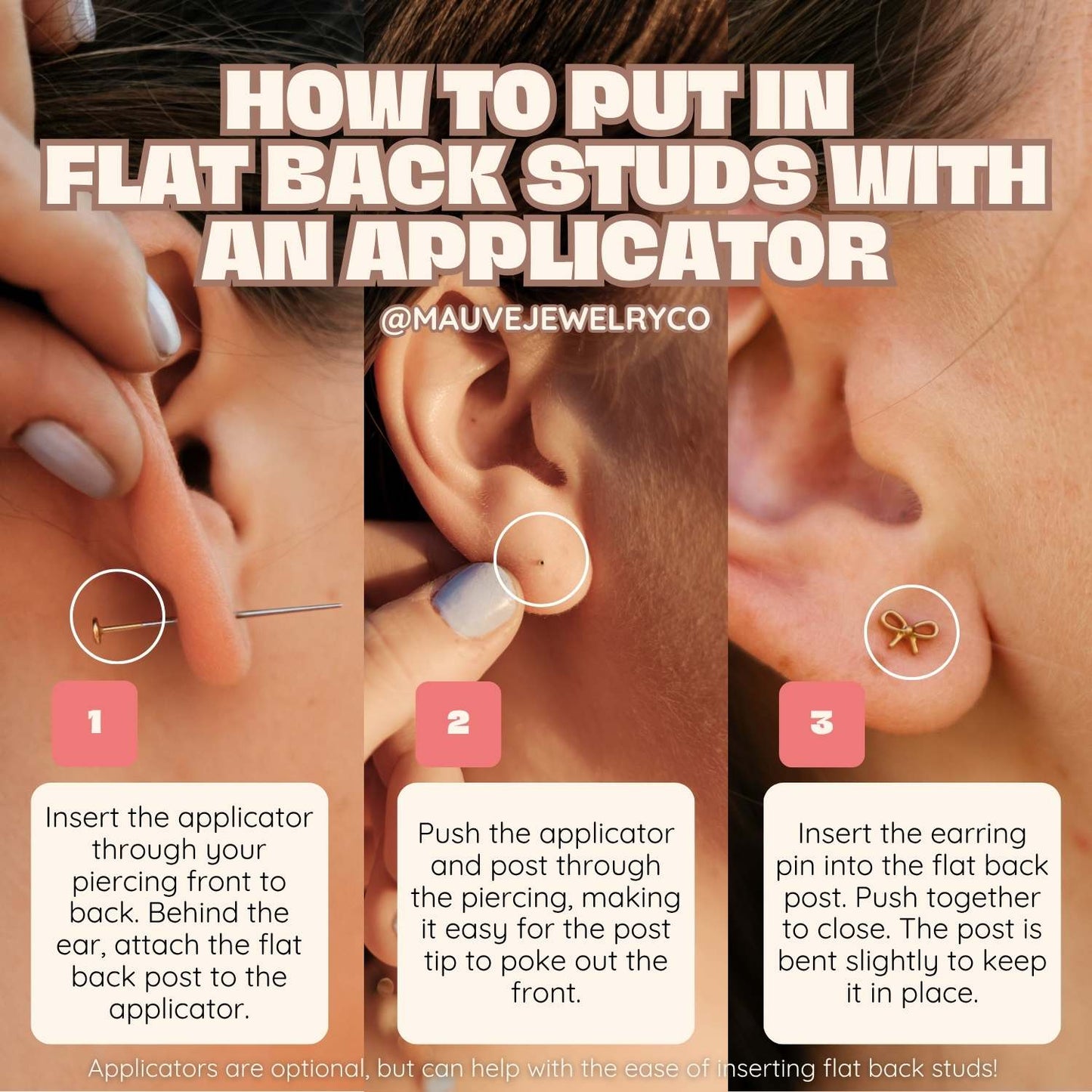 ONLINE EXCLUSIVE - Flower flat back studs