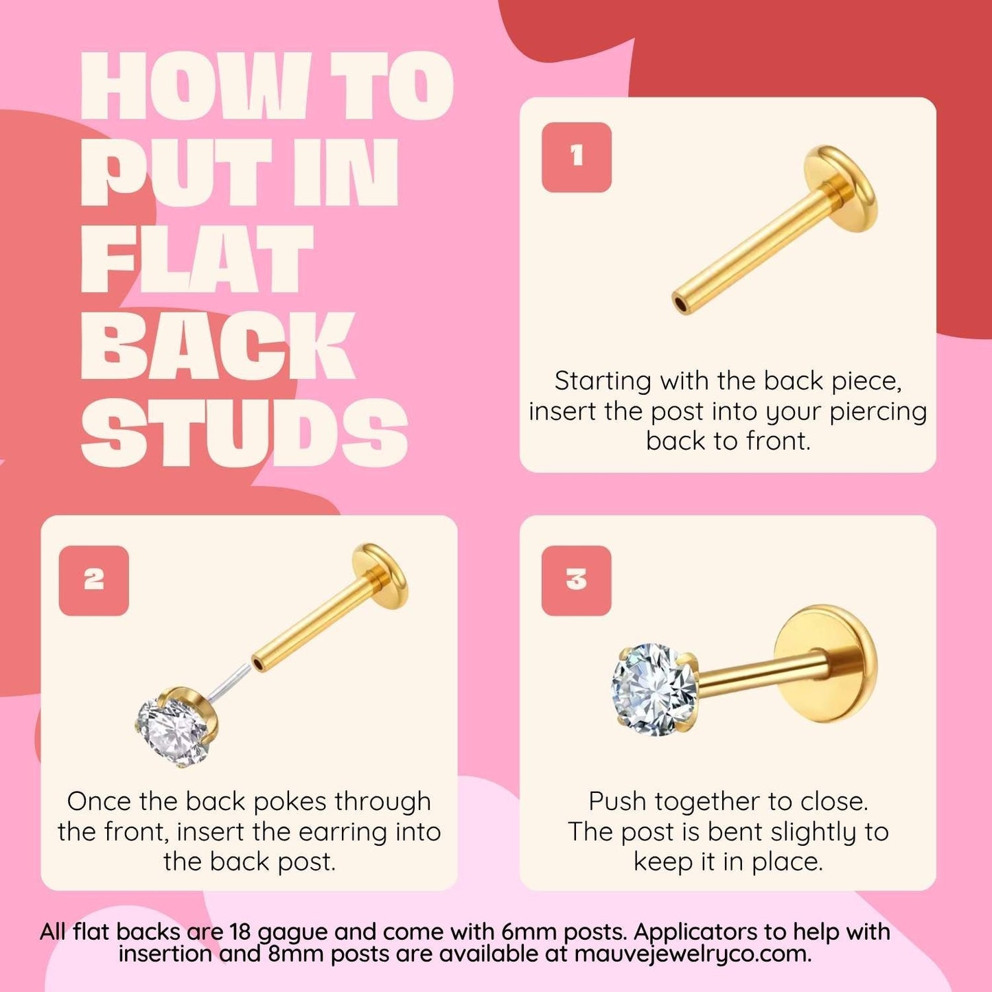ONLINE EXCLUSIVE - Flower flat back studs
