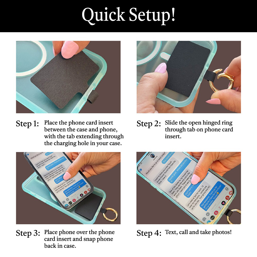 ONLINE EXCLUSIVE Save the Girls Clip & Go Strap Phone w/RFID Pouch Leaf Pattern