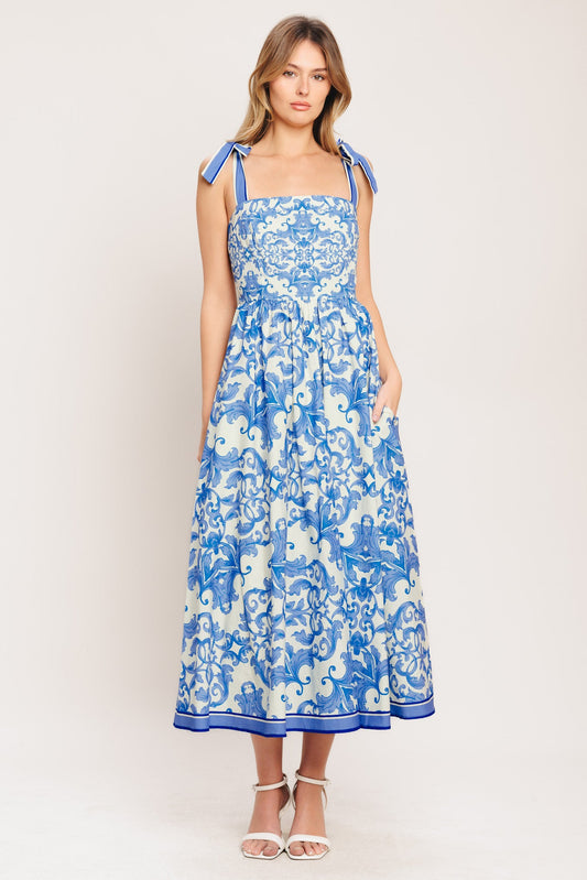 ONLINE EXCLUSIVE - Azure grace midi dress