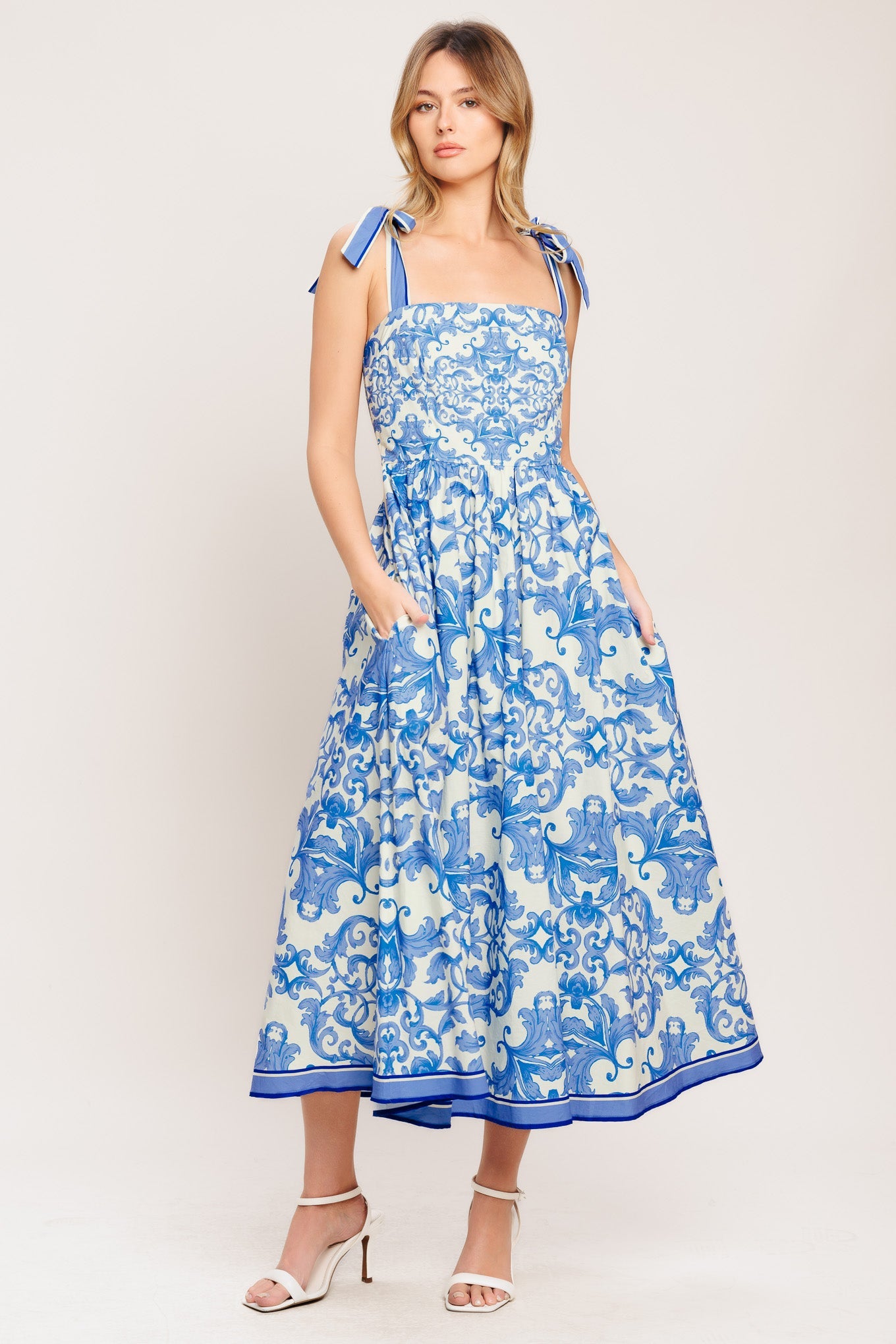 ONLINE EXCLUSIVE - Azure grace midi dress
