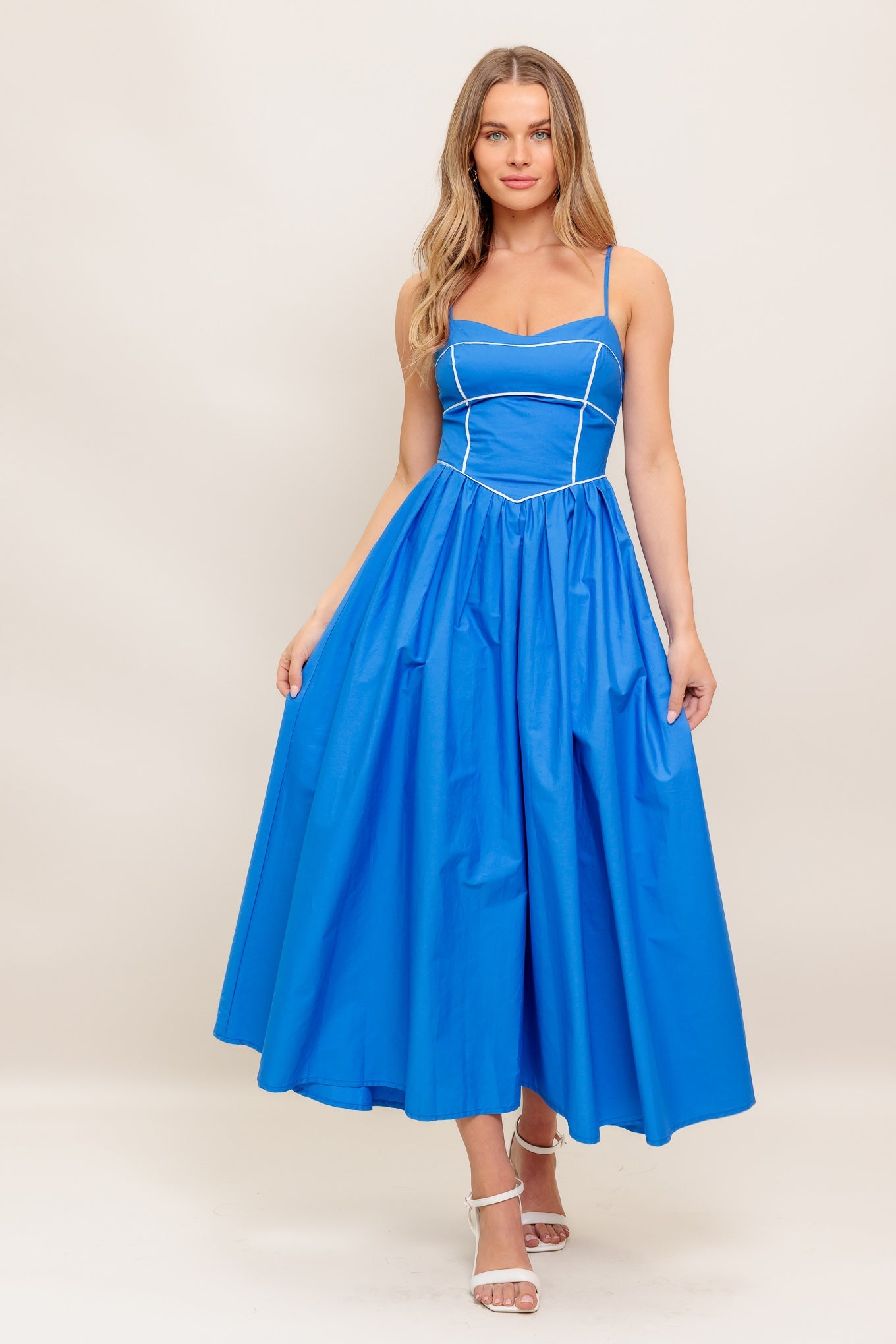 ONLINE EXCLUSIVE - Knot blue midi dress