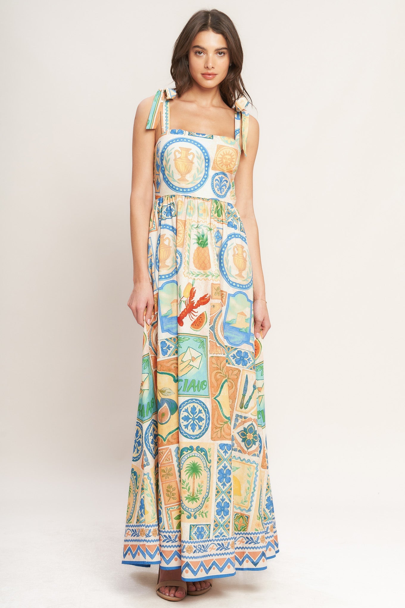 ONLINE EXCLUSIVE - Amalfi postcard maxi dress