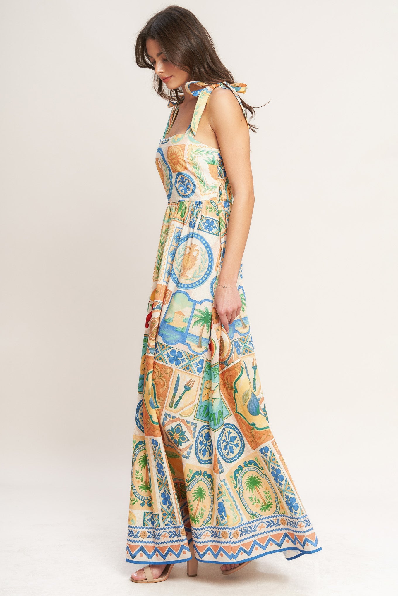 ONLINE EXCLUSIVE - Amalfi postcard maxi dress