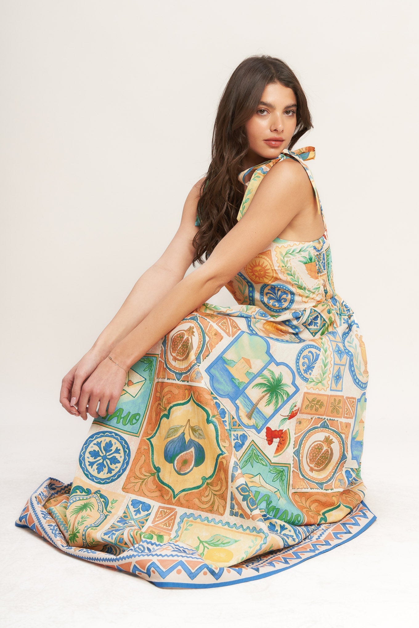 ONLINE EXCLUSIVE - Amalfi postcard maxi dress
