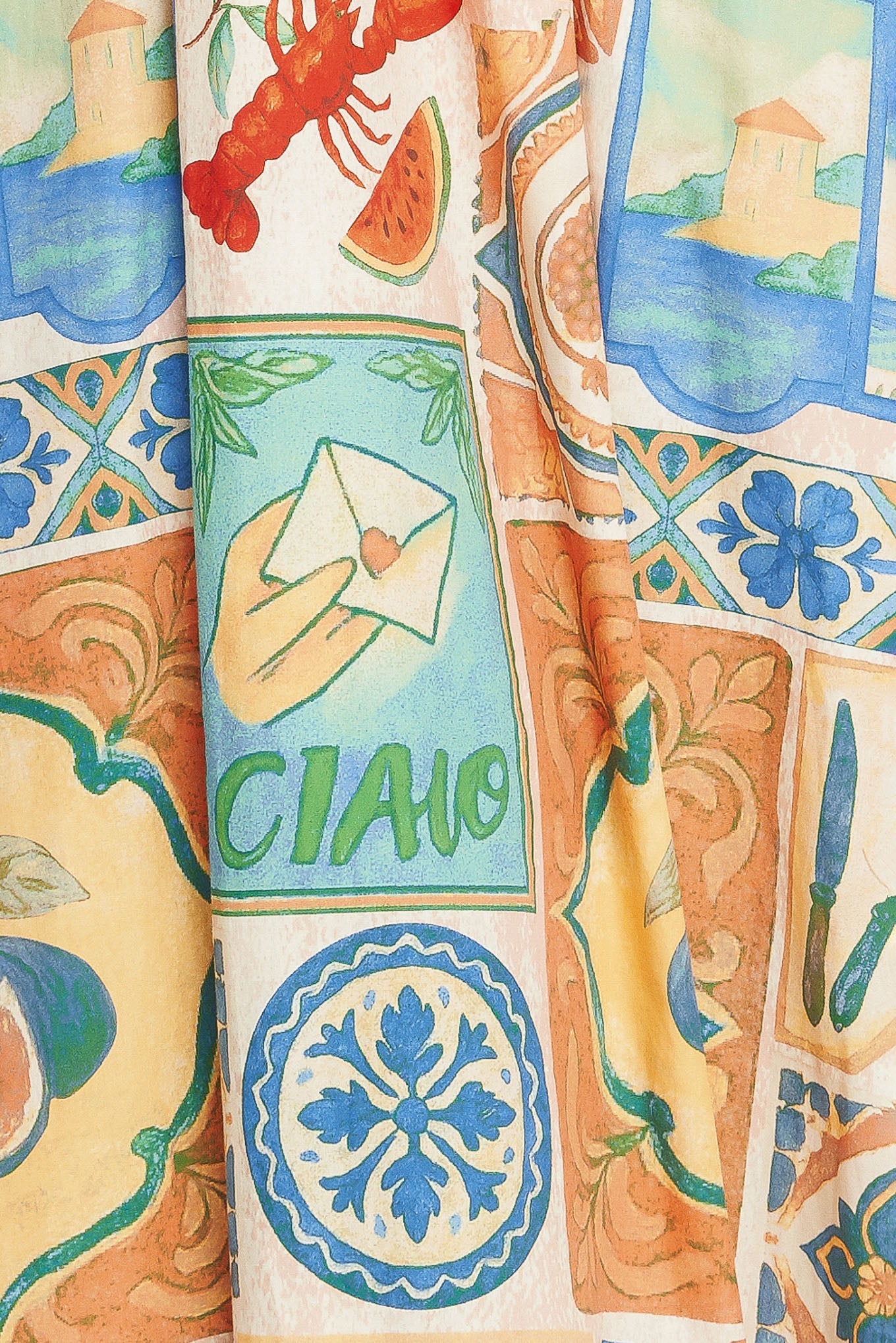 ONLINE EXCLUSIVE - Amalfi postcard maxi dress