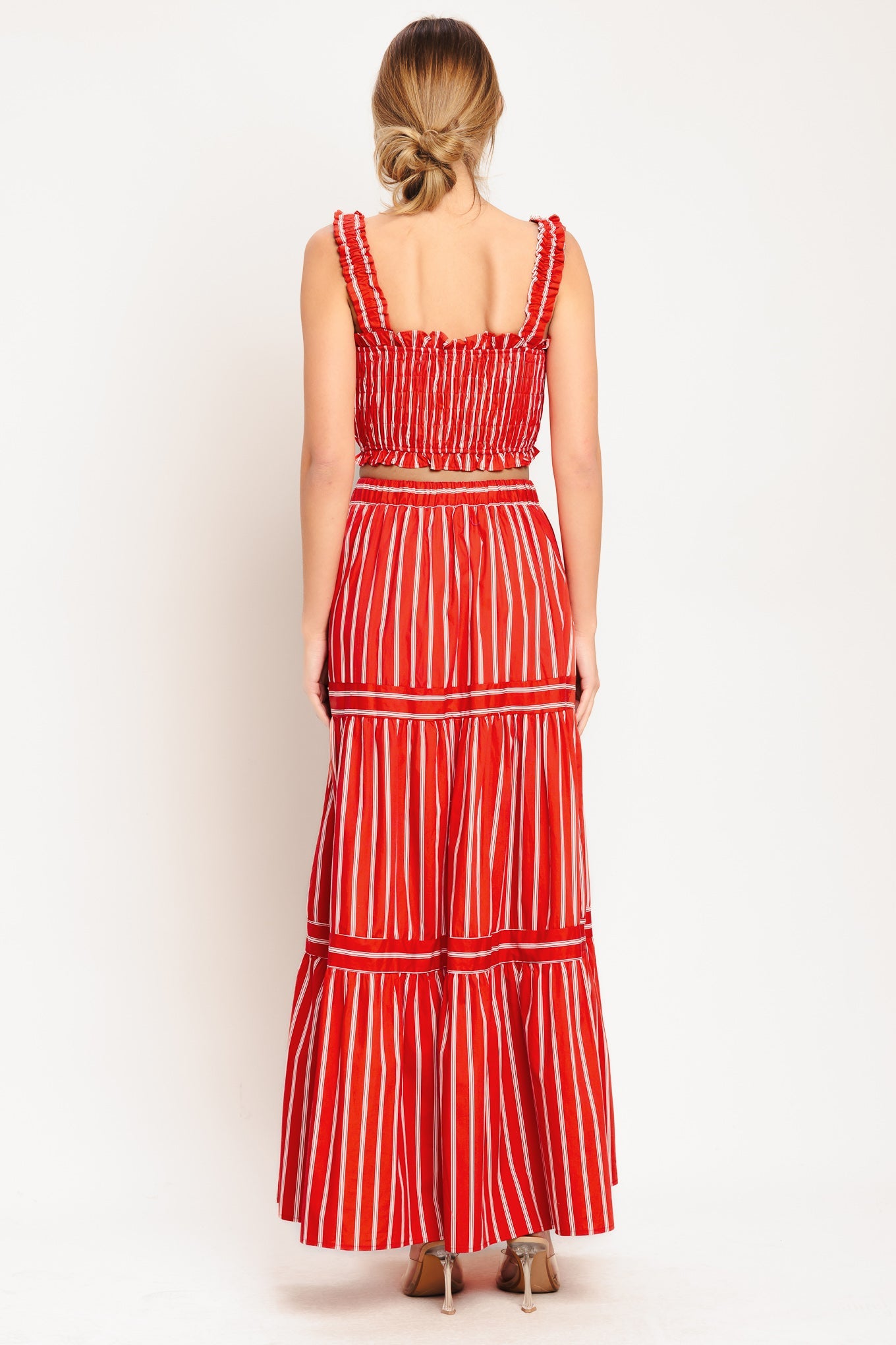 ONLINE EXCLUSIVE - Sunset stripe maxi skirt