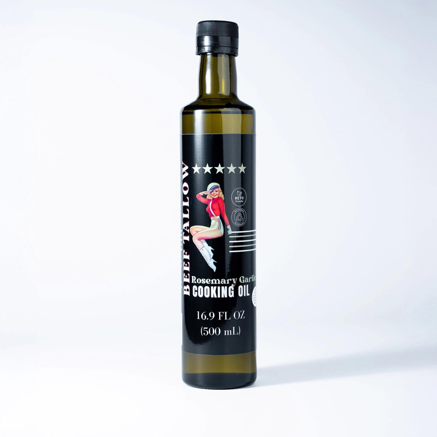 ONLINE EXCLUSIVE Lady May Tallow Cooking Oil Trio Bundle | Grass-Fed Beef Tallow & Olive Oil | Original, Rosemary Garlic & Lemon Pepper | Clean High-Heat Cooking from Our Restaurant Kitchen