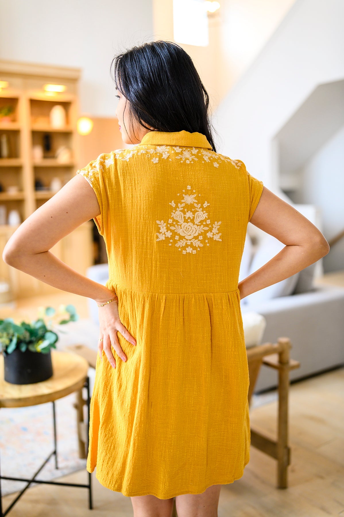 ONLINE EXCLUSIVE Marigold Embroidered Dress