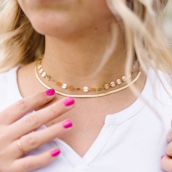 ONLINE EXCLUSIVE Jade Herringbone Necklace