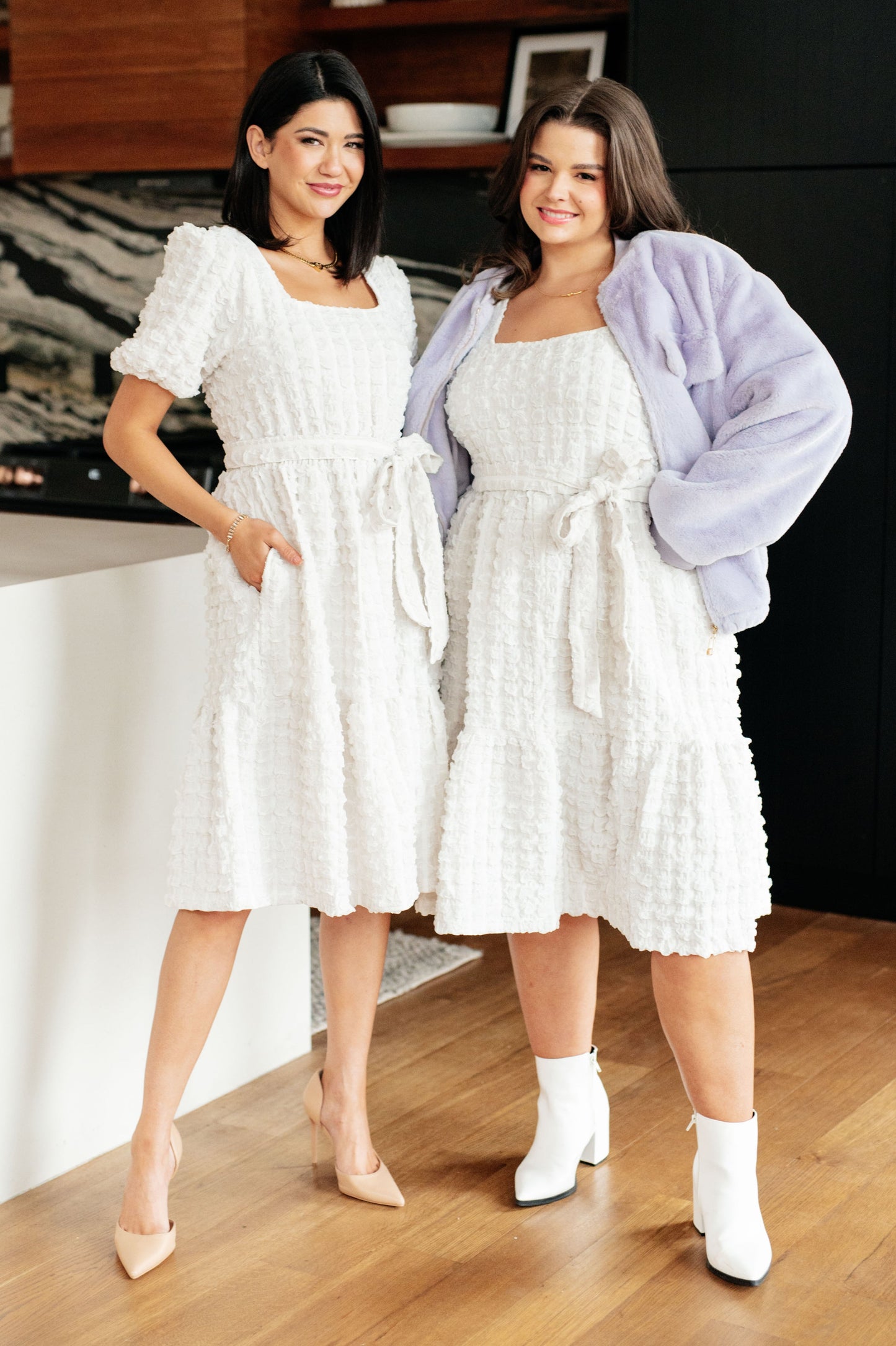 ONLINE EXCLUSIVE On Cloud Nine Bubble Midi Dress