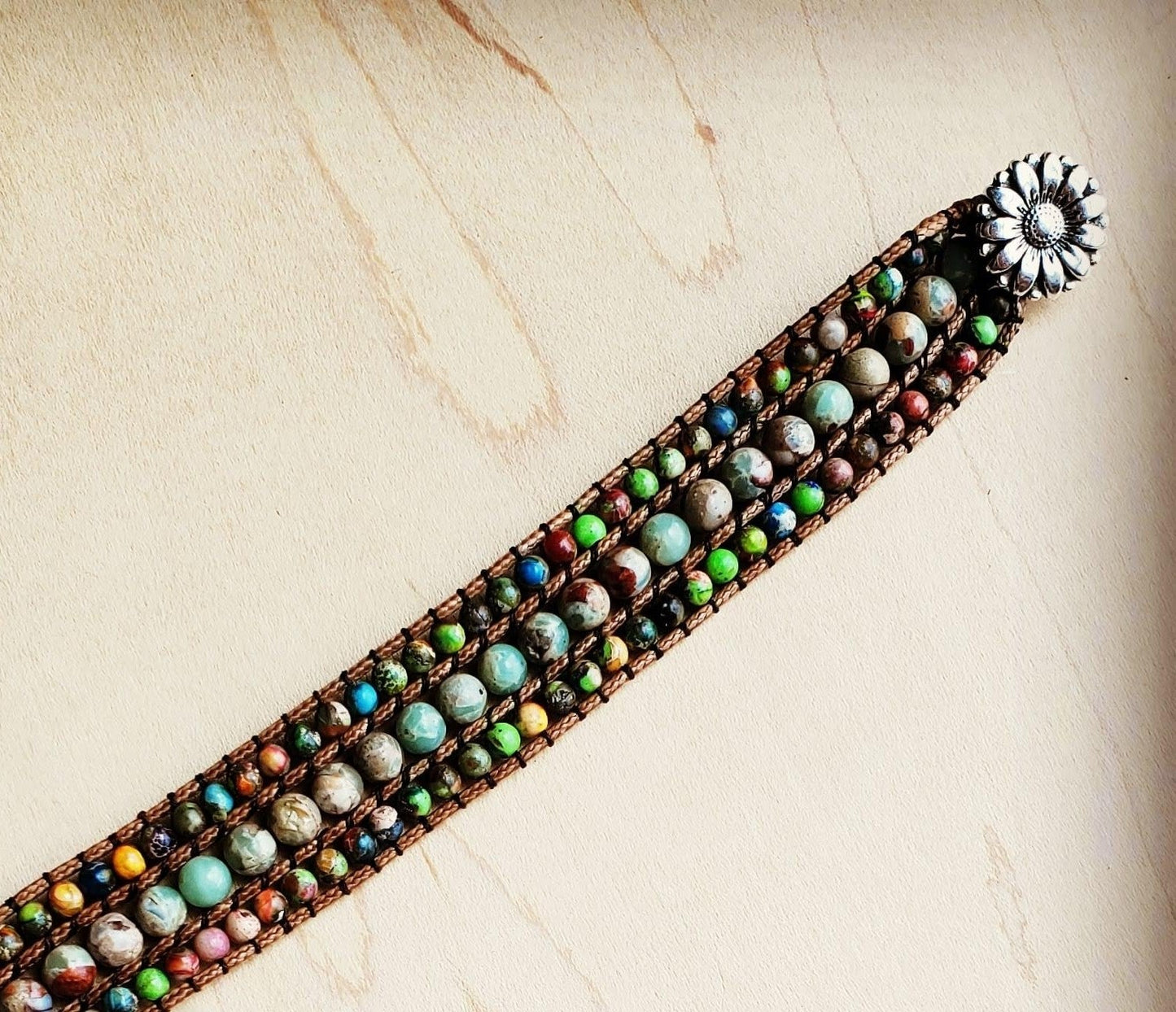 ONLINE EXCLUSIVE Impression Jasper Woven Bracelet-Multi Colored 805m