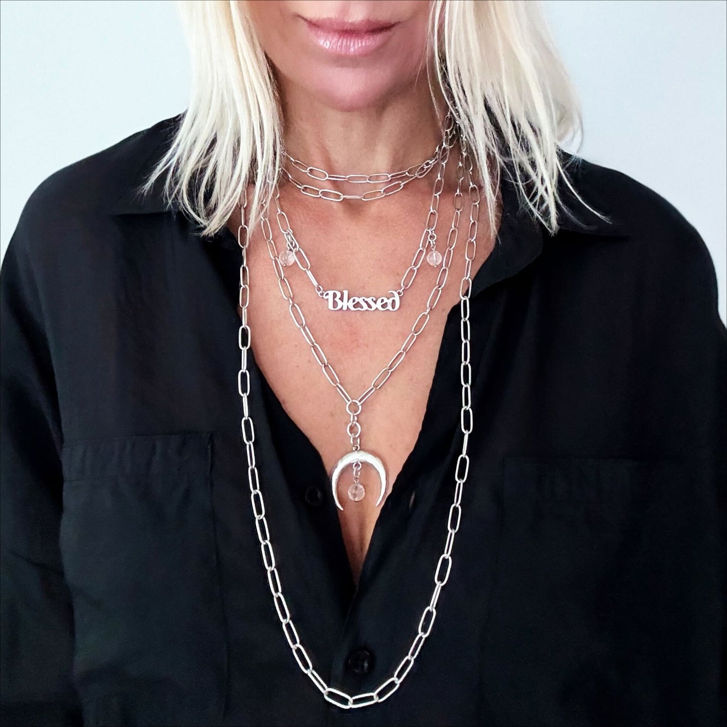 ONLINE EXCLUSIVE - Grateful crescent moon necklace