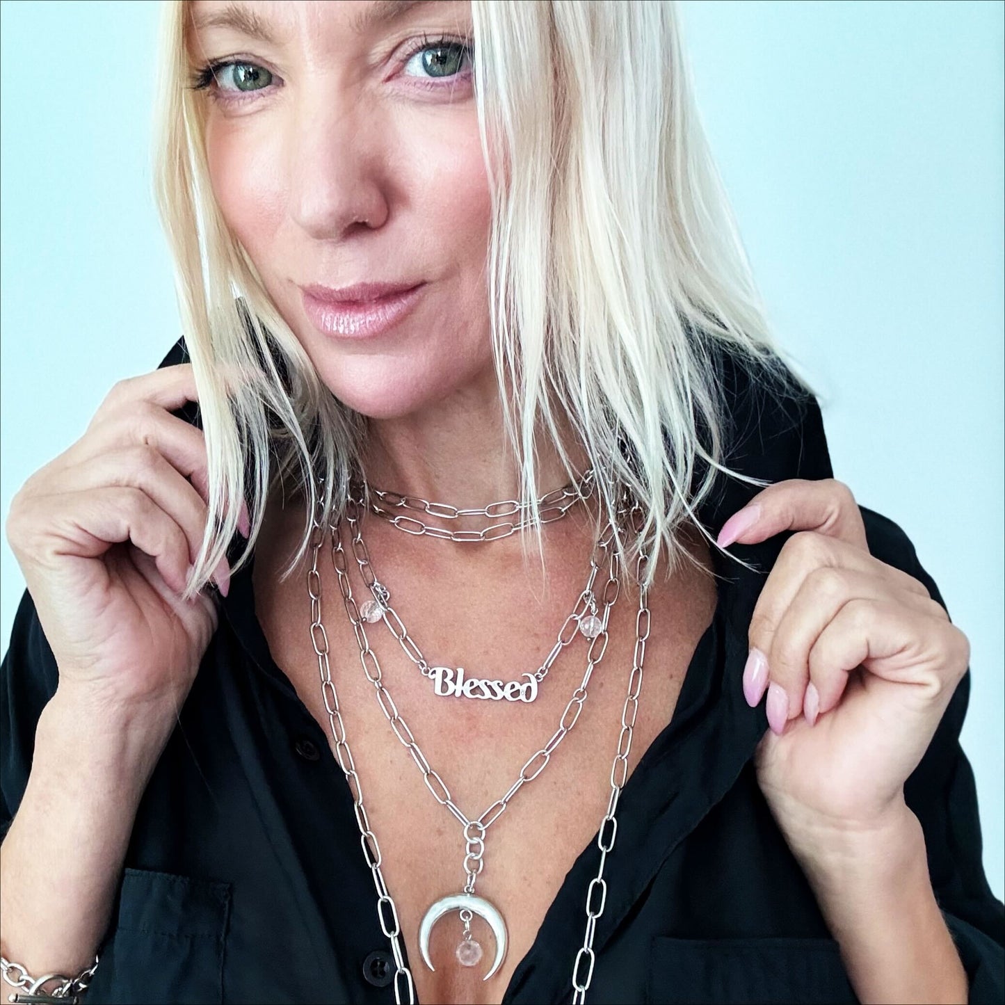 ONLINE EXCLUSIVE - Grateful crescent moon necklace