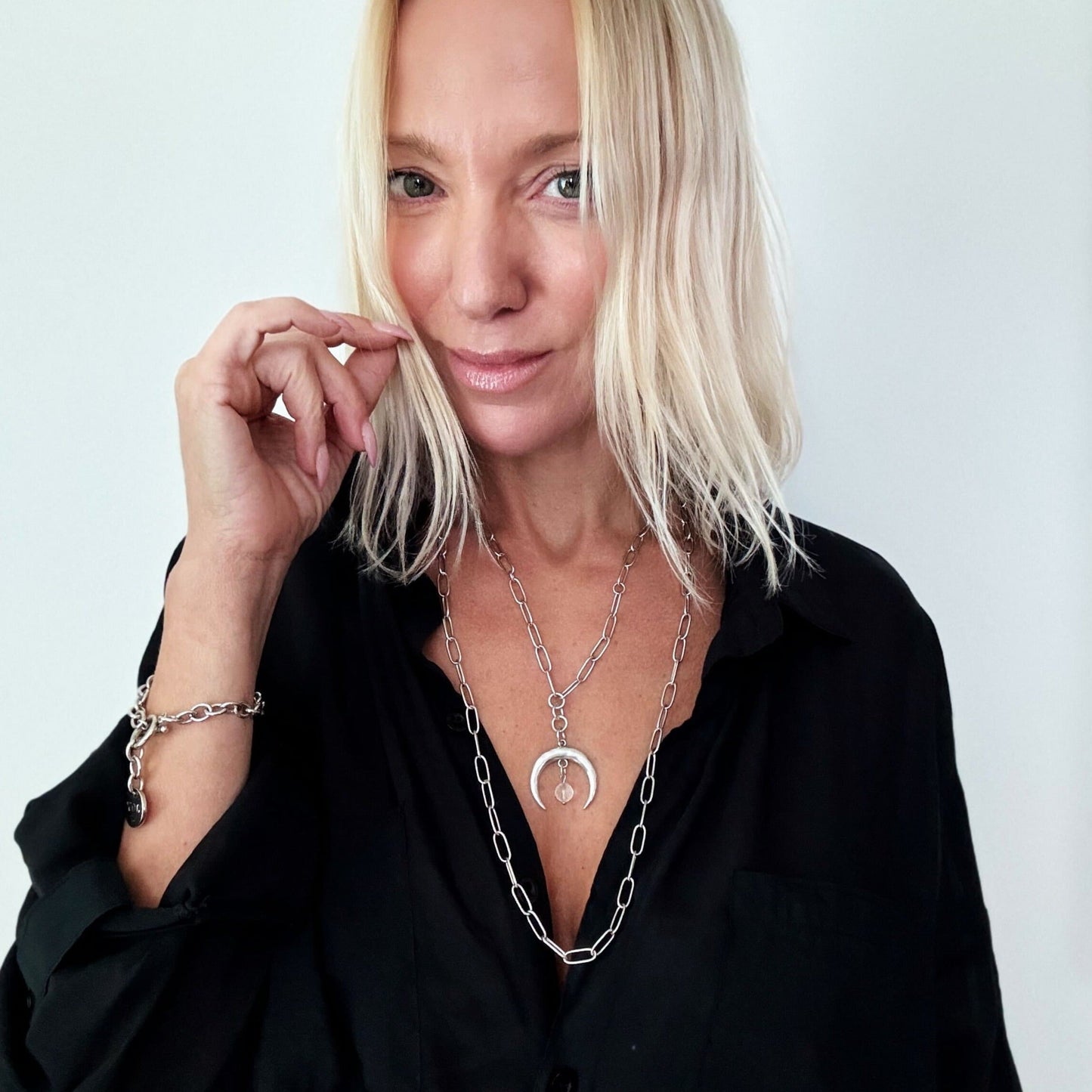 ONLINE EXCLUSIVE - Grateful crescent moon necklace