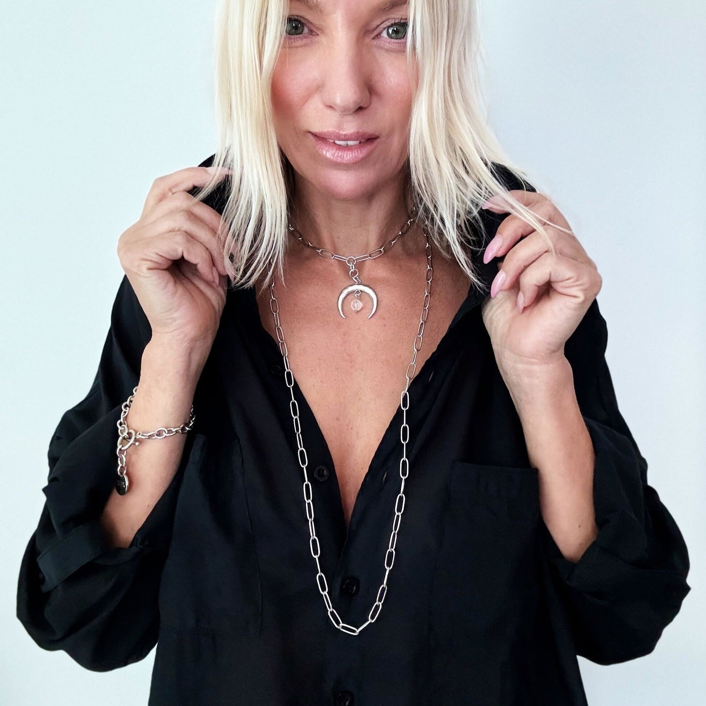 ONLINE EXCLUSIVE - Grateful crescent moon necklace