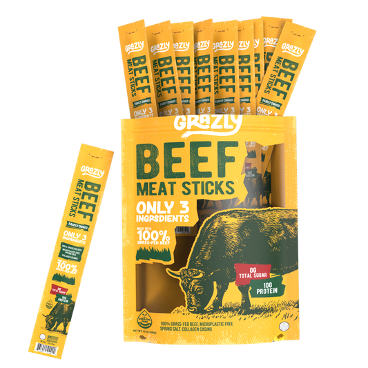 ONLINE EXCLUSIVE - Plain Beef Meat Sticks - 100% Grass-Fed & Finished