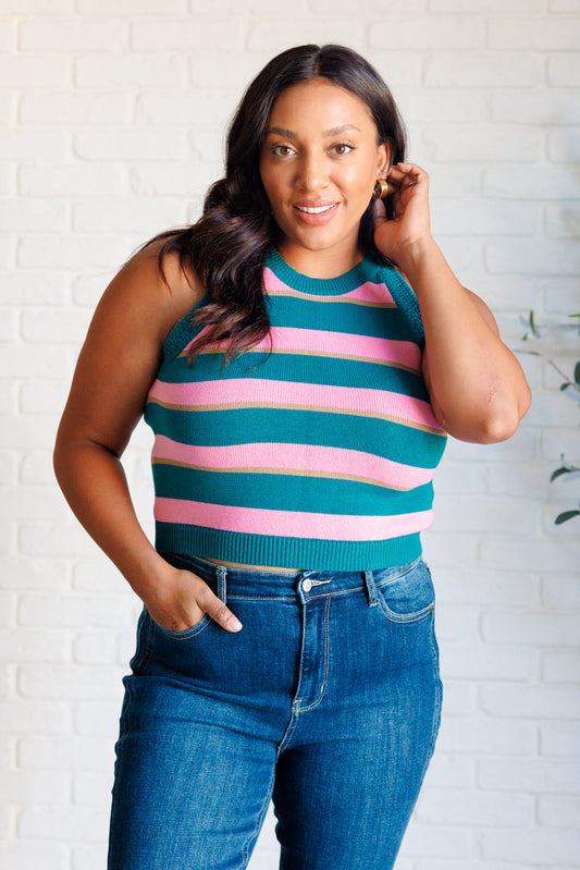 ONLINE EXCLUSIVE Scholarly Pursuits Knit Striped Tank