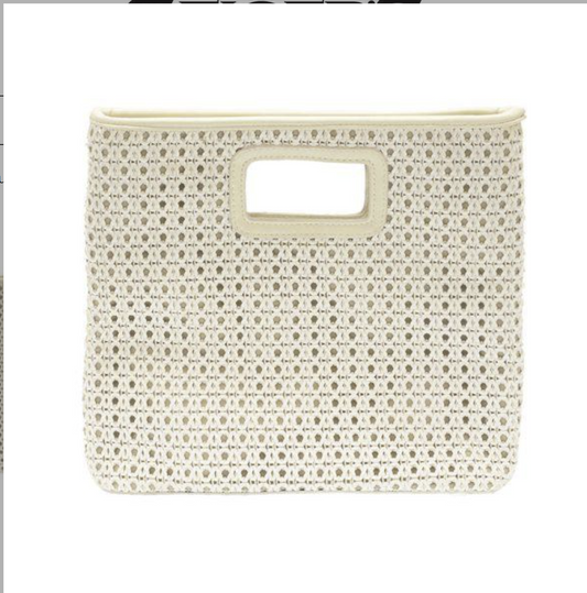 joy susan faux cane cut out tote