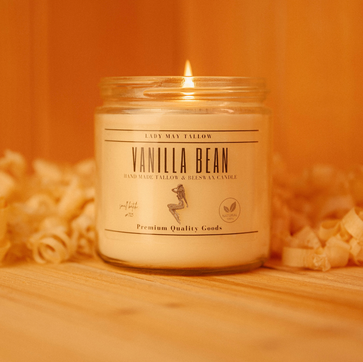 ONLINE EXCLUSIVE - Lady May Tallow "Classic" Tallow & Beeswax Candle