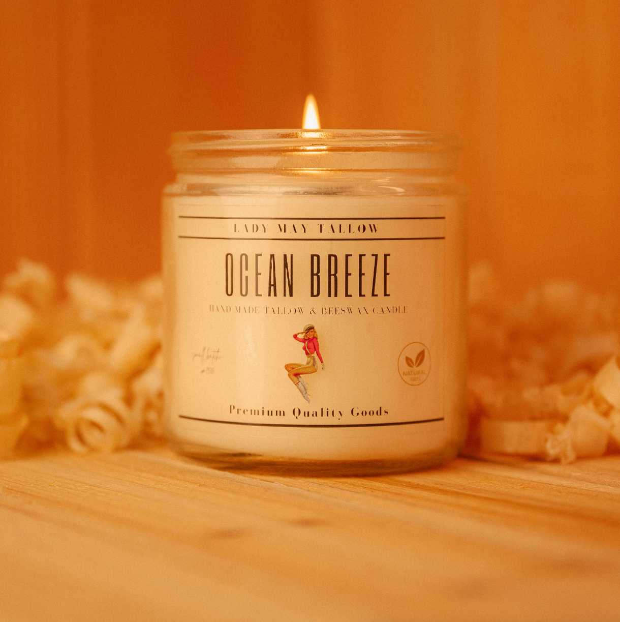 ONLINE EXCLUSIVE - Lady May Tallow "Classic" Tallow & Beeswax Candle