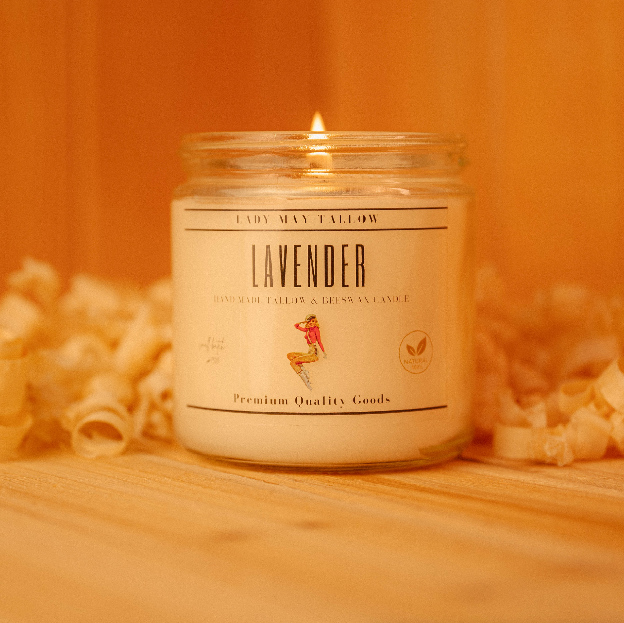 ONLINE EXCLUSIVE - Lady May Tallow "Classic" Tallow & Beeswax Candle
