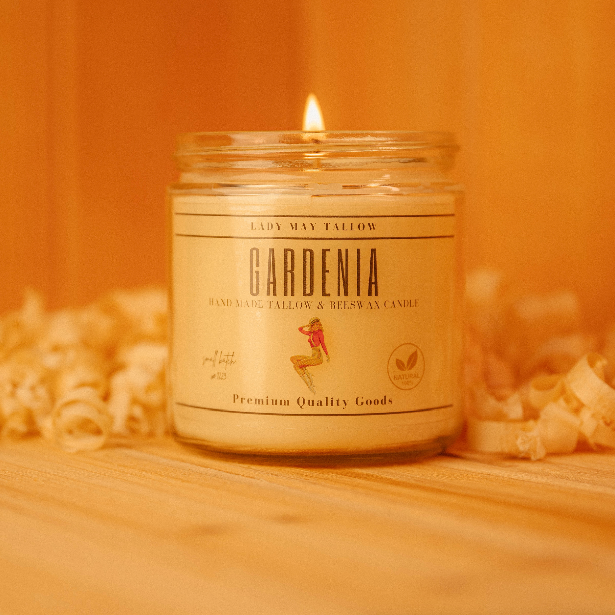 ONLINE EXCLUSIVE - Lady May Tallow "Classic" Tallow & Beeswax Candle