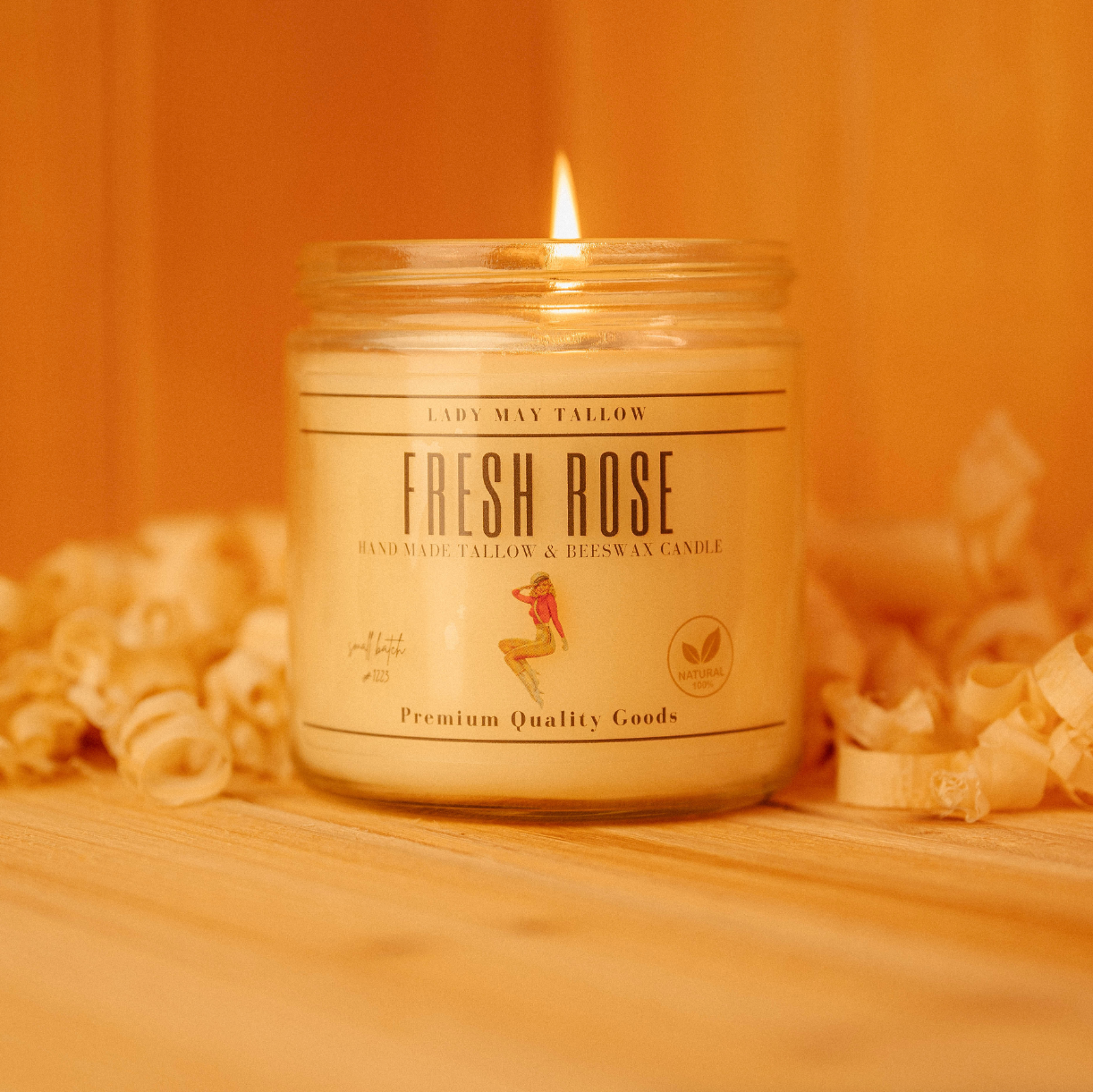 ONLINE EXCLUSIVE - Lady May Tallow "Classic" Tallow & Beeswax Candle