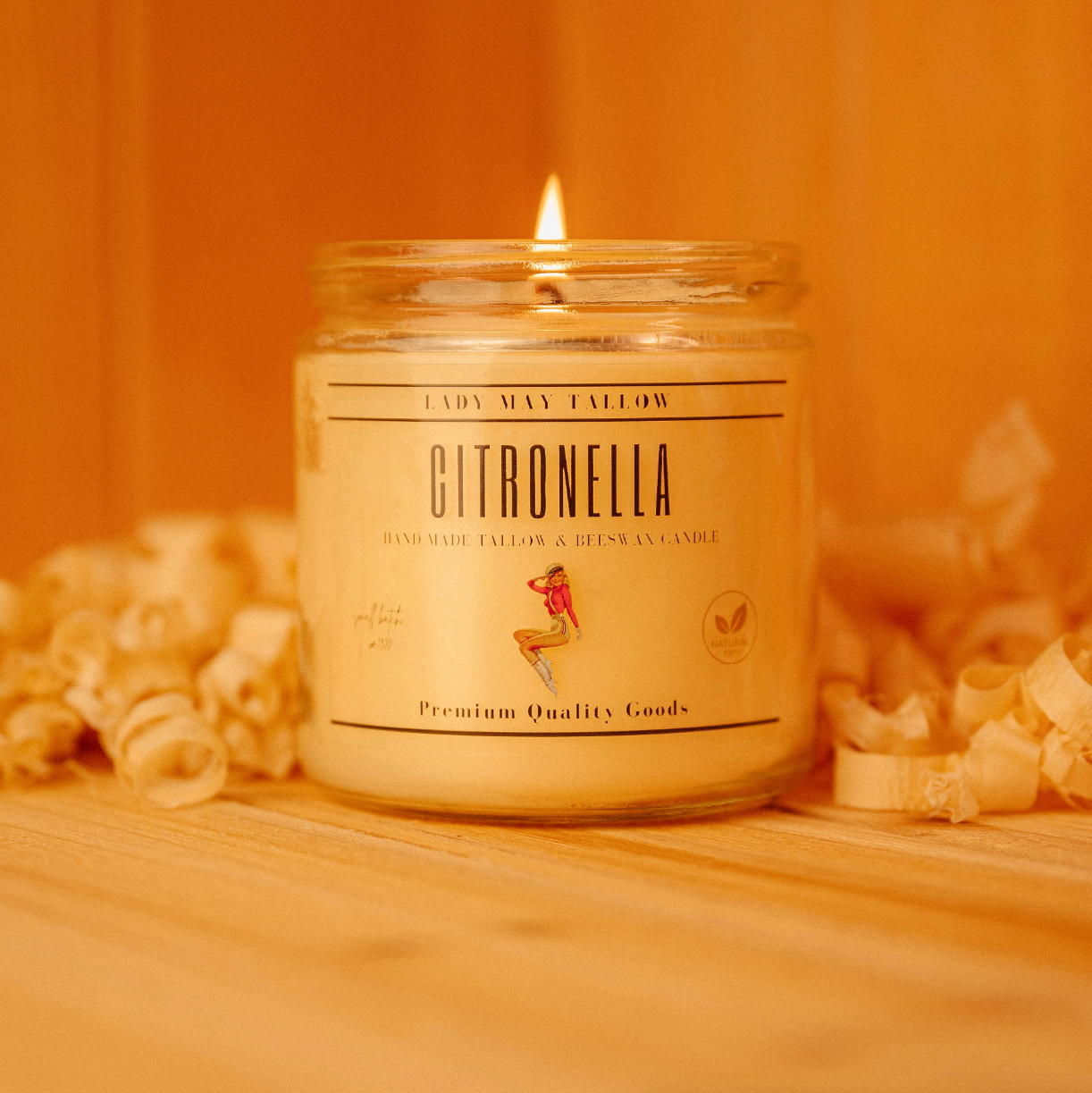 ONLINE EXCLUSIVE - Lady May Tallow "Classic" Tallow & Beeswax Candle