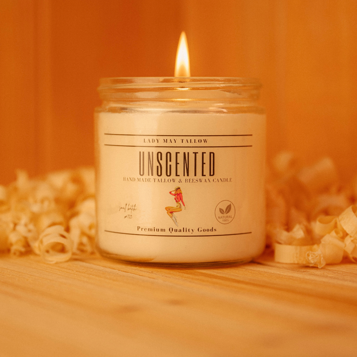 ONLINE EXCLUSIVE - Lady May Tallow "Classic" Tallow & Beeswax Candle