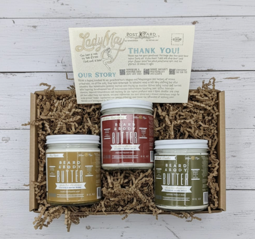 ONLINE EXCLUSIVE - Tallow Man Beard Butter 9oz Trio – Men's Grooming Gift Set