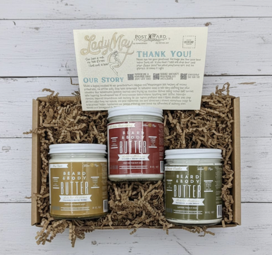 ONLINE EXCLUSIVE - Tallow Man Beard Butter 9oz Trio – Men's Grooming Gift Set