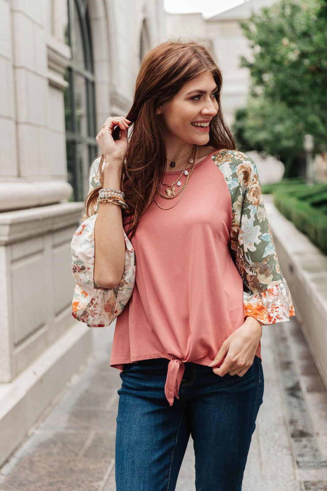 ONLINE EXCLUSIVE Wear Your Floral On Your Sleeves Top