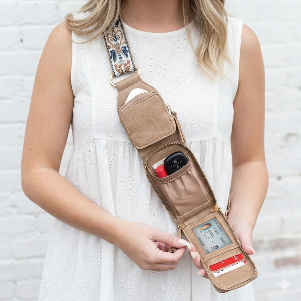 ONLINE EXCLUSIVE Save the girls Zip & Clip phone RFID Strap