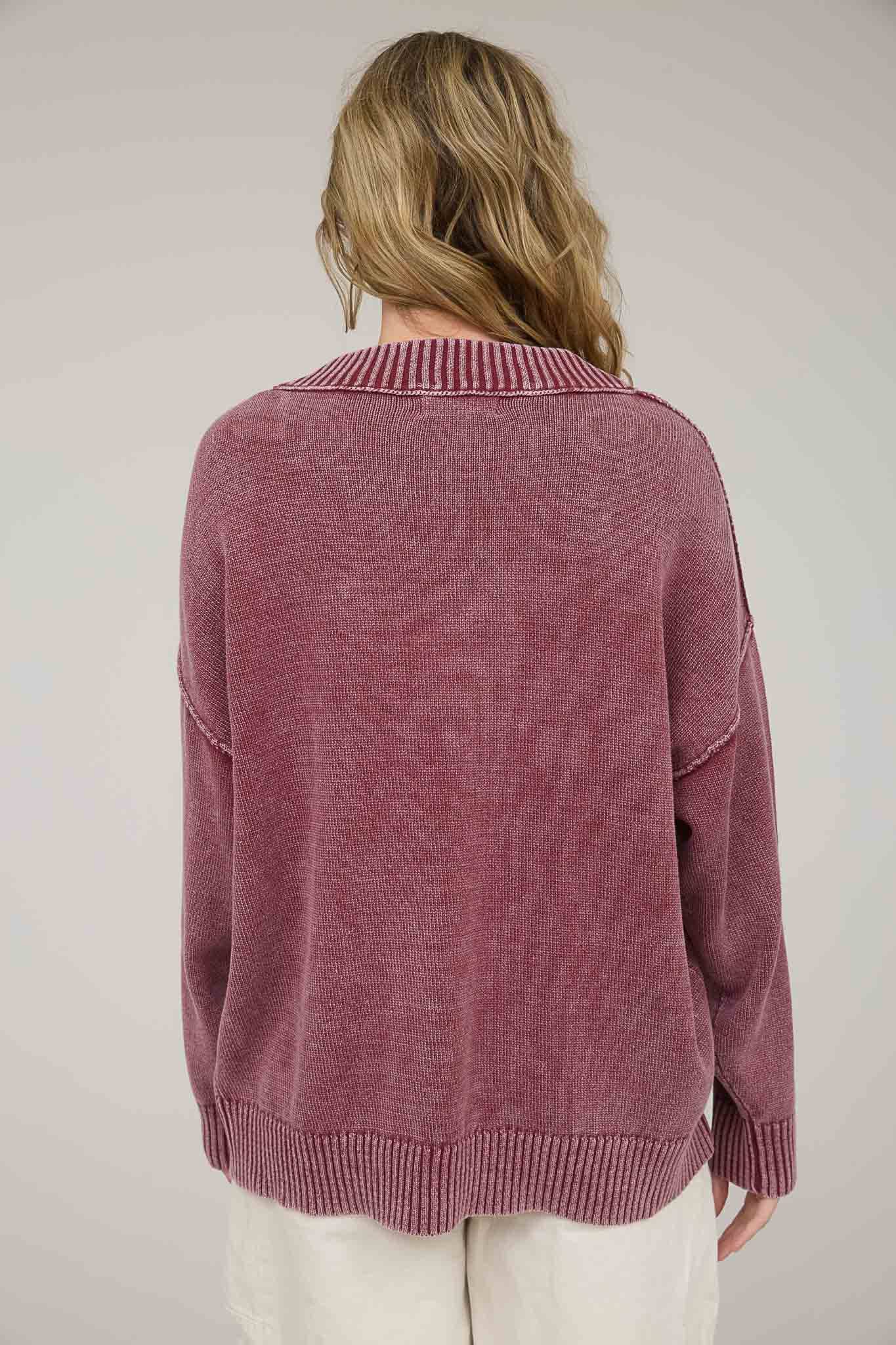 Brooklyn washed knit oversized sweater