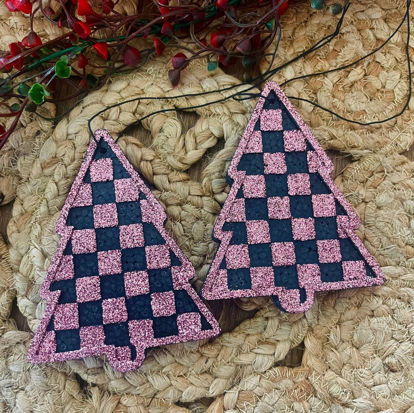 Checkered Tree Car Freshie 