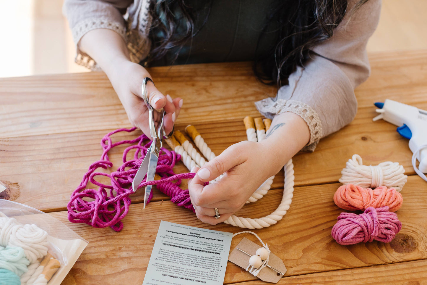 DIY Macrame Rainbow Kit / Craft/  Do It Yourself