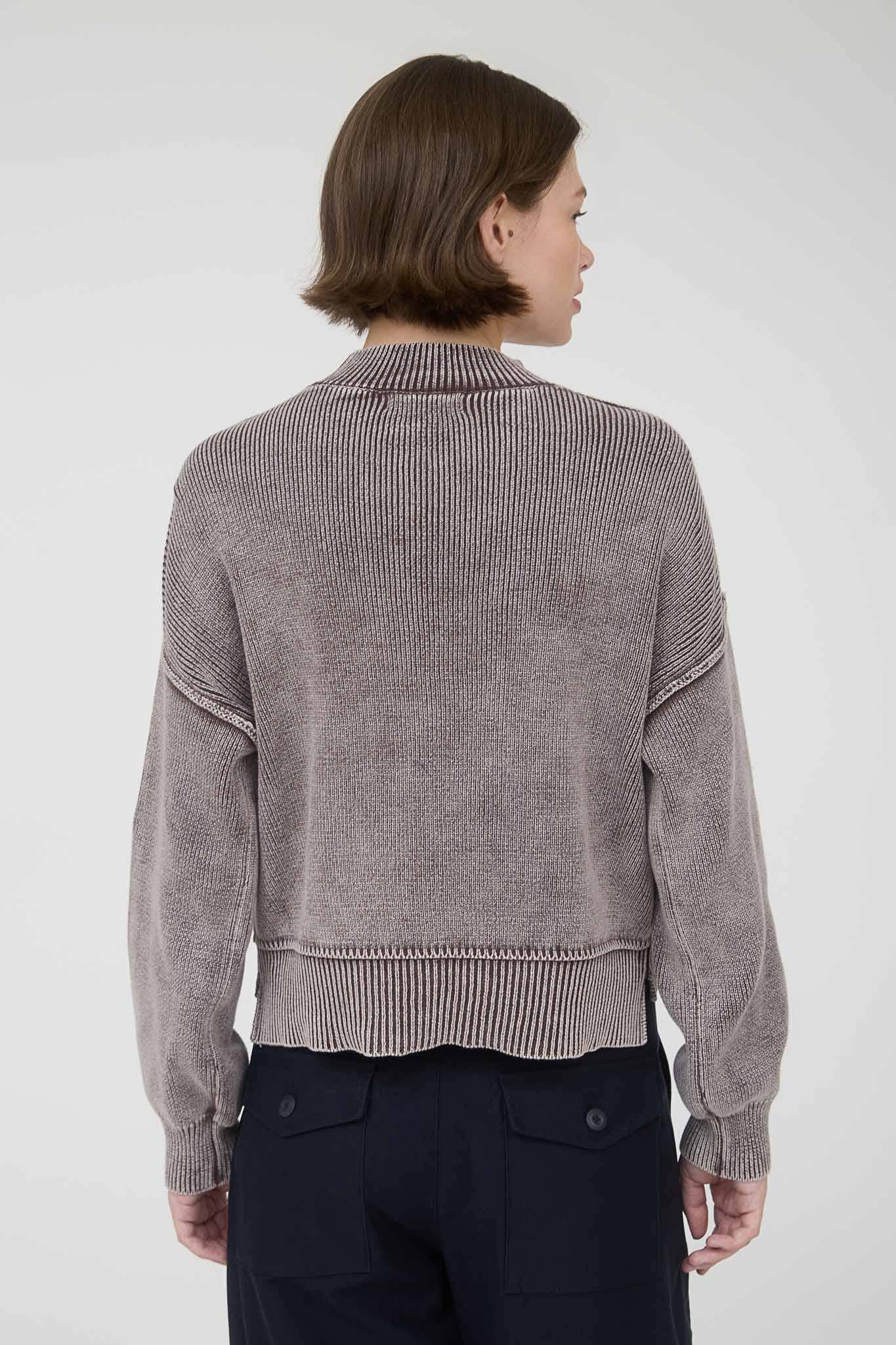 End Game Mineral washed knit pullover sweater