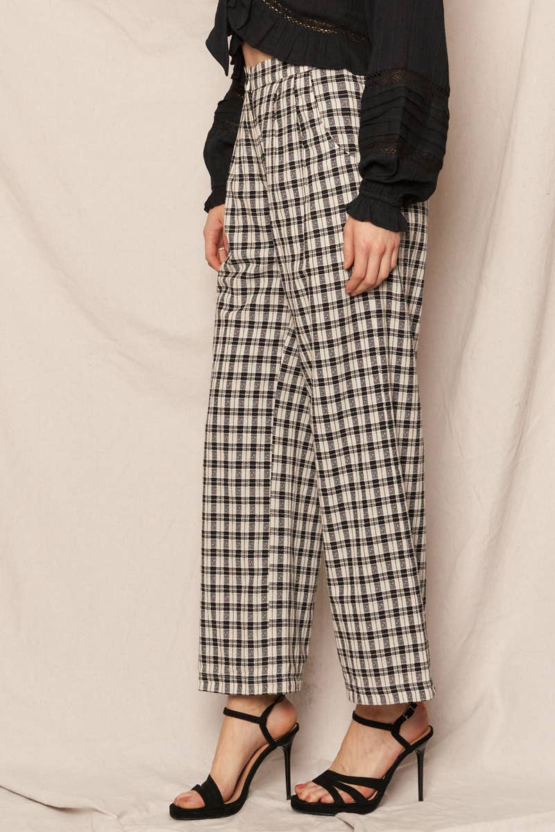 Molly Plaid Wide Leg Pants