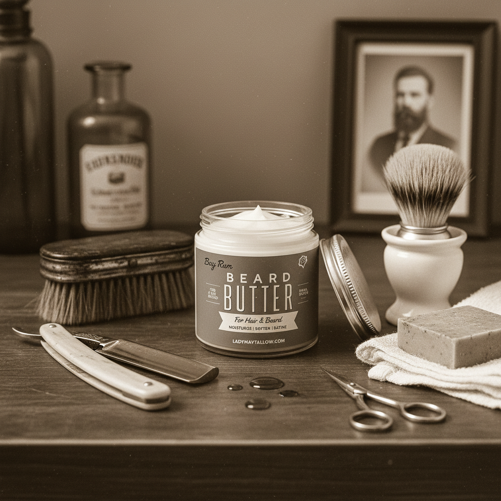 ONLINE EXCLUSIVE Tallow Man Bay Rum Beard + Body Butter | Men's Grooming | Grass-Fed Tallow | 9oz