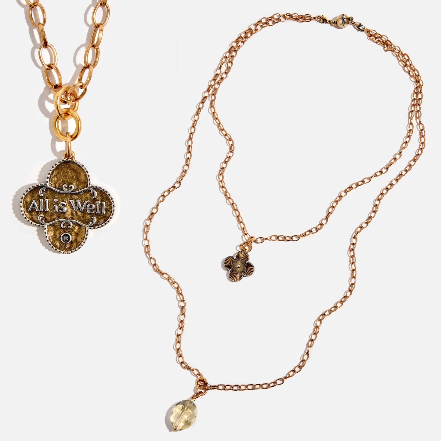 ONLINE EXCLUSIVE - All is well clover necklace