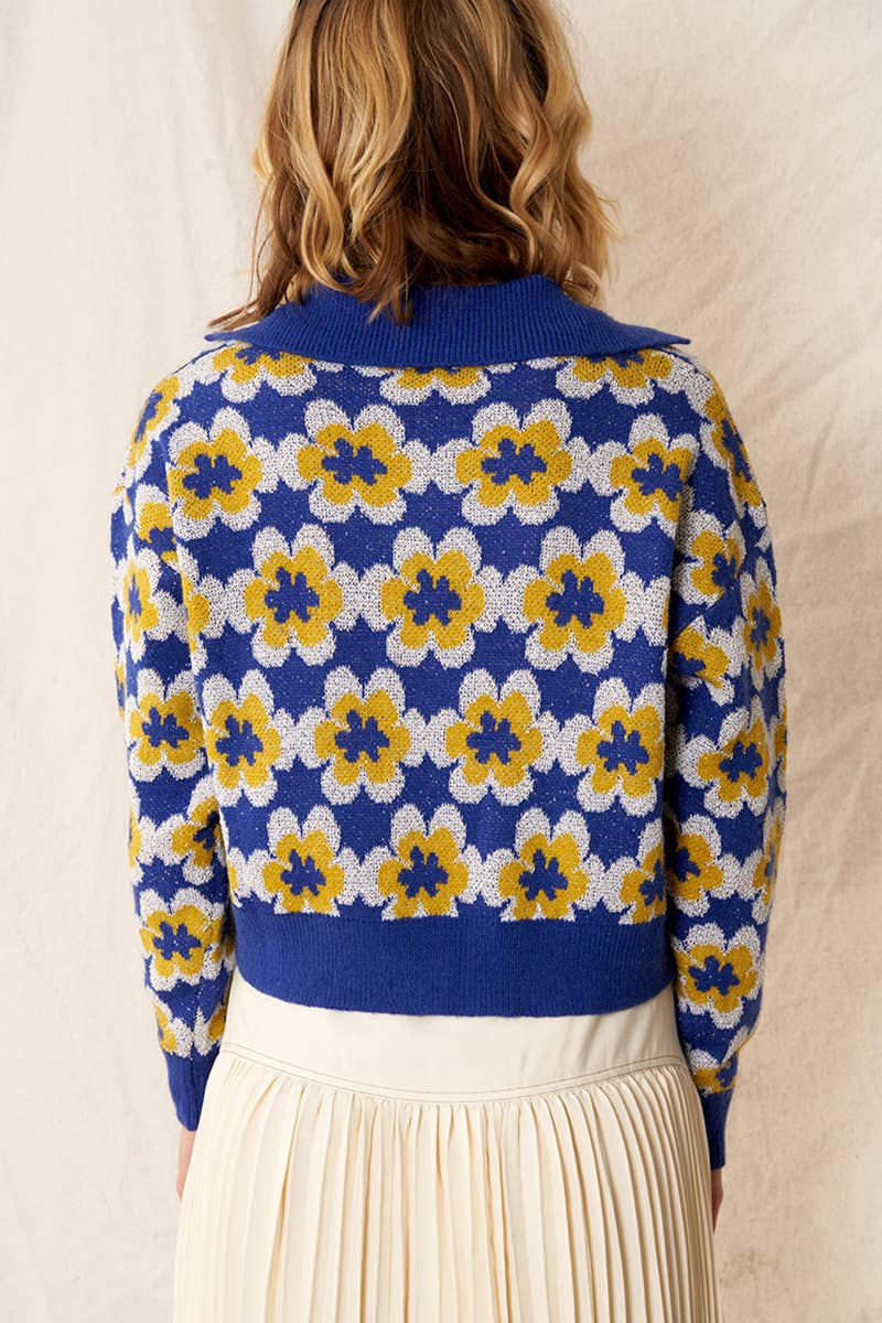 Anna Floral Knit Sweater